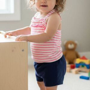 Hot Pink White & Blue Striped 1pc Halter Jumper Romper Outfit Circo Girls 18m